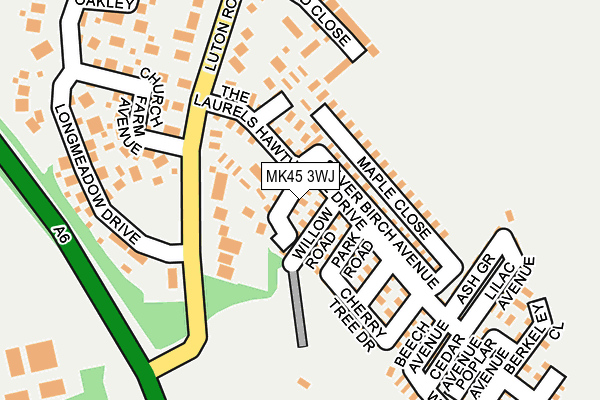 MK45 3WJ map - OS OpenMap – Local (Ordnance Survey)