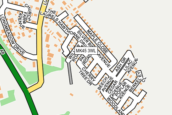 MK45 3WL map - OS OpenMap – Local (Ordnance Survey)