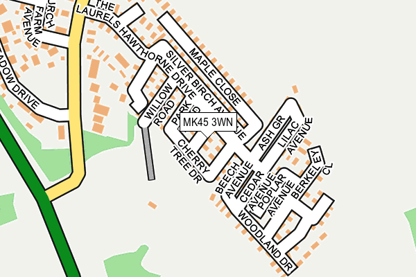 MK45 3WN map - OS OpenMap – Local (Ordnance Survey)