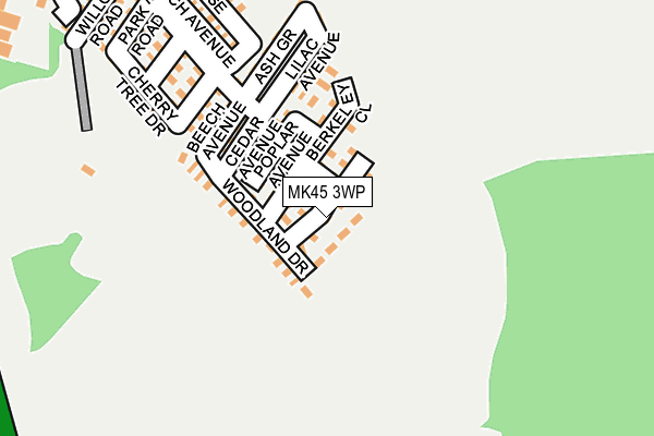 MK45 3WP map - OS OpenMap – Local (Ordnance Survey)