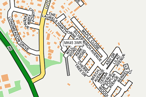 MK45 3WR map - OS OpenMap – Local (Ordnance Survey)