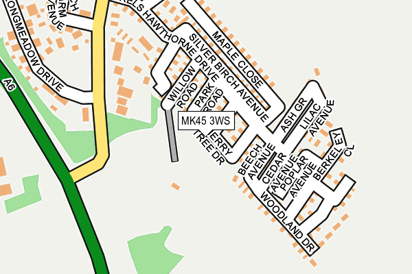MK45 3WS map - OS OpenMap – Local (Ordnance Survey)