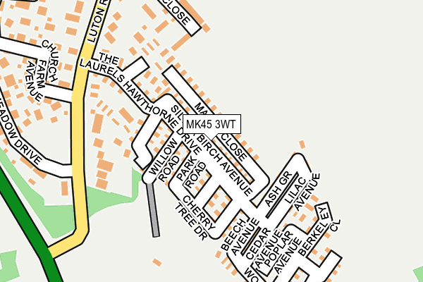 MK45 3WT map - OS OpenMap – Local (Ordnance Survey)