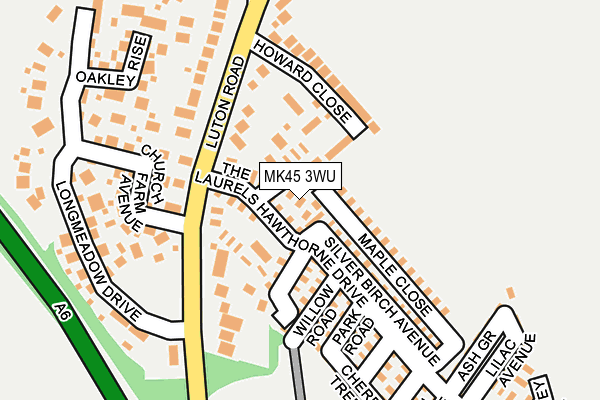 MK45 3WU map - OS OpenMap – Local (Ordnance Survey)