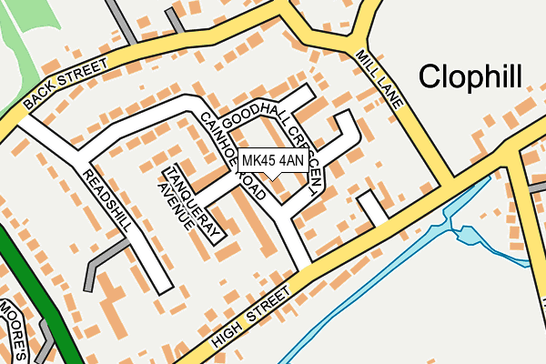 MK45 4AN map - OS OpenMap – Local (Ordnance Survey)