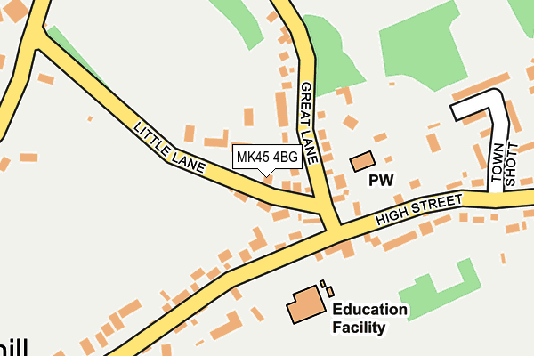 MK45 4BG map - OS OpenMap – Local (Ordnance Survey)