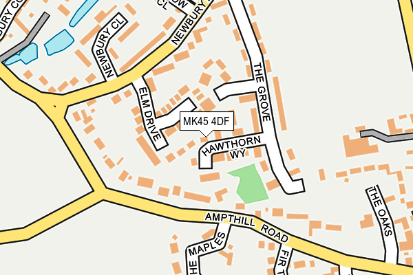 MK45 4DF map - OS OpenMap – Local (Ordnance Survey)