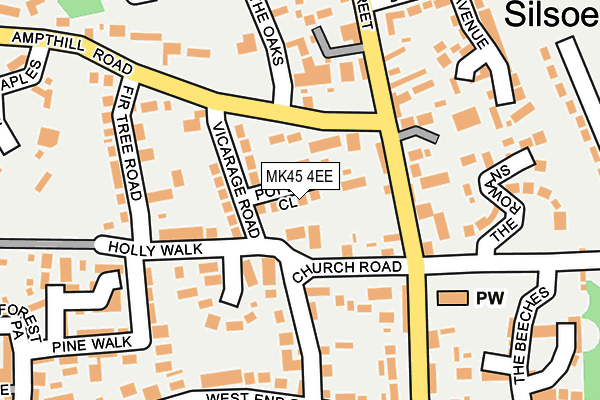 MK45 4EE map - OS OpenMap – Local (Ordnance Survey)