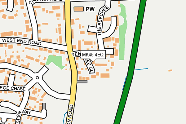 MK45 4EQ map - OS OpenMap – Local (Ordnance Survey)