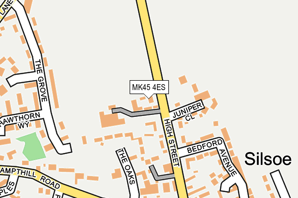 MK45 4ES map - OS OpenMap – Local (Ordnance Survey)