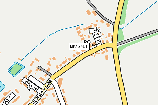 MK45 4ET map - OS OpenMap – Local (Ordnance Survey)