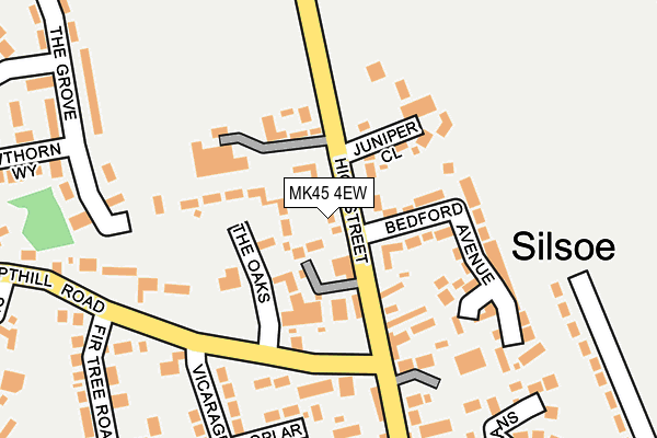 MK45 4EW map - OS OpenMap – Local (Ordnance Survey)