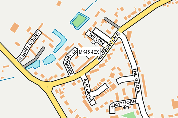 MK45 4EX map - OS OpenMap – Local (Ordnance Survey)