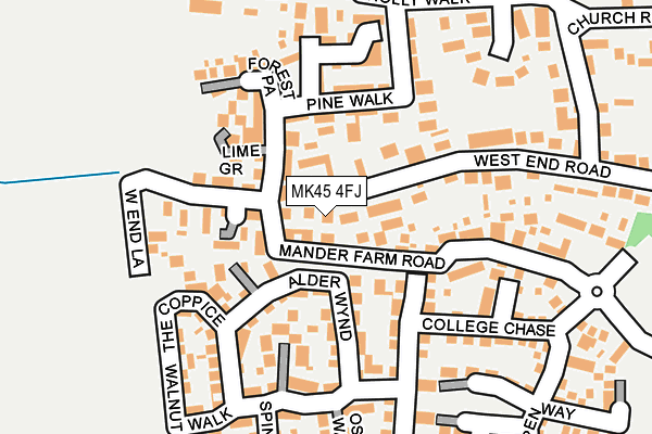 MK45 4FJ map - OS OpenMap – Local (Ordnance Survey)