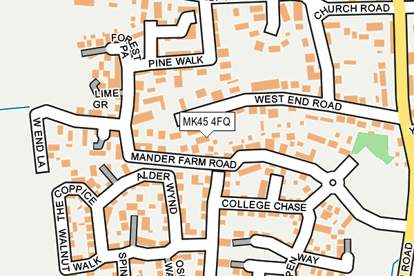 MK45 4FQ map - OS OpenMap – Local (Ordnance Survey)