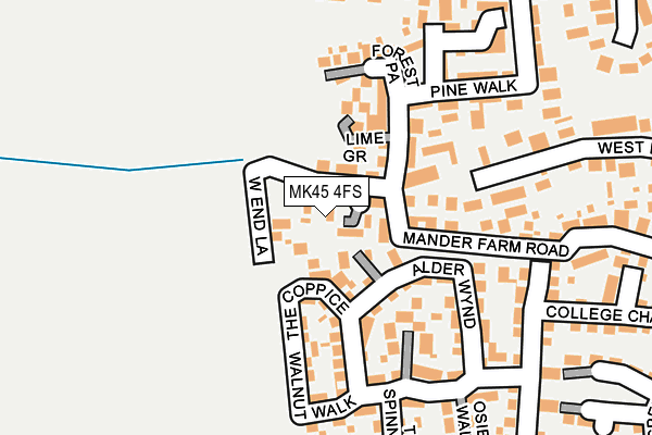 MK45 4FS map - OS OpenMap – Local (Ordnance Survey)