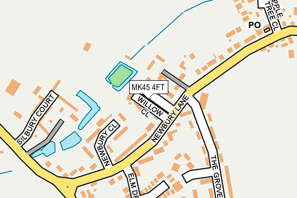 MK45 4FT map - OS OpenMap – Local (Ordnance Survey)