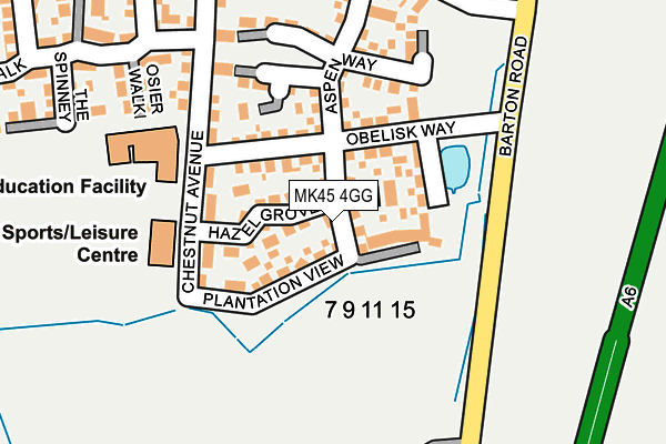 MK45 4GG map - OS OpenMap – Local (Ordnance Survey)