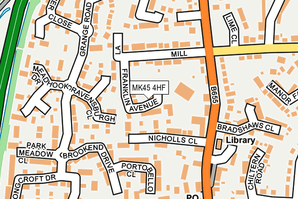 MK45 4HF map - OS OpenMap – Local (Ordnance Survey)