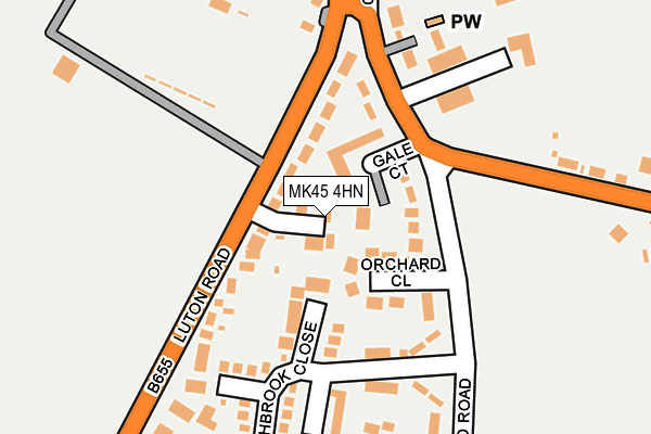 MK45 4HN map - OS OpenMap – Local (Ordnance Survey)