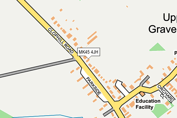 MK45 4JH map - OS OpenMap – Local (Ordnance Survey)