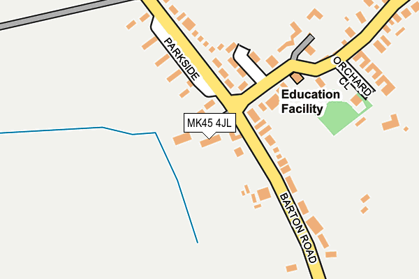 MK45 4JL map - OS OpenMap – Local (Ordnance Survey)