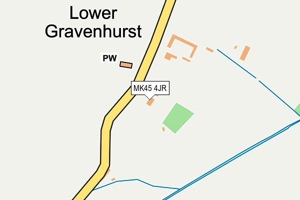 MK45 4JR map - OS OpenMap – Local (Ordnance Survey)