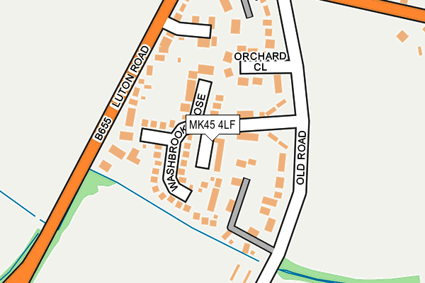 MK45 4LF map - OS OpenMap – Local (Ordnance Survey)