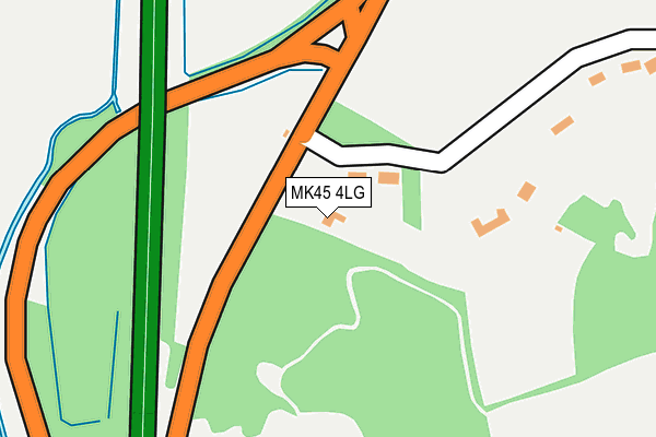 MK45 4LG map - OS OpenMap – Local (Ordnance Survey)