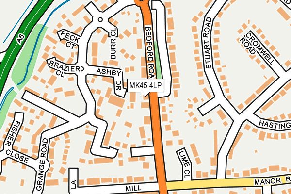 MK45 4LP map - OS OpenMap – Local (Ordnance Survey)