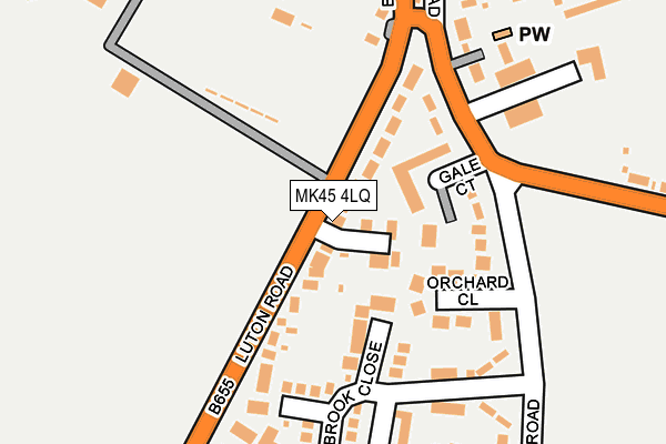 MK45 4LQ map - OS OpenMap – Local (Ordnance Survey)