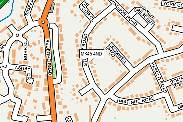 MK45 4ND map - OS OpenMap – Local (Ordnance Survey)