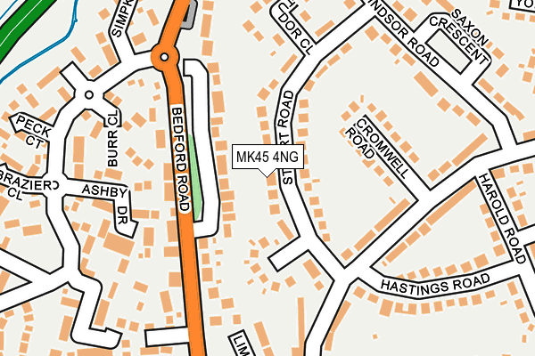 MK45 4NG map - OS OpenMap – Local (Ordnance Survey)