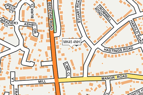 MK45 4NH map - OS OpenMap – Local (Ordnance Survey)