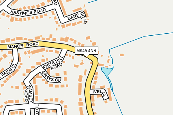 MK45 4NR map - OS OpenMap – Local (Ordnance Survey)