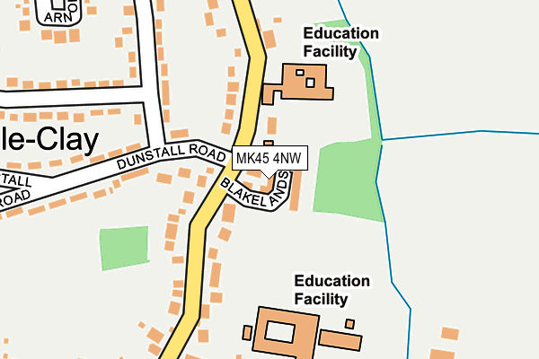 MK45 4NW map - OS OpenMap – Local (Ordnance Survey)