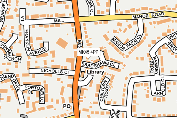 MK45 4PP map - OS OpenMap – Local (Ordnance Survey)