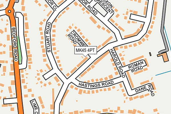 MK45 4PT map - OS OpenMap – Local (Ordnance Survey)