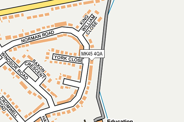 MK45 4QA map - OS OpenMap – Local (Ordnance Survey)