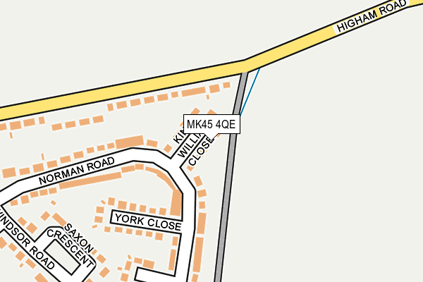 MK45 4QE map - OS OpenMap – Local (Ordnance Survey)