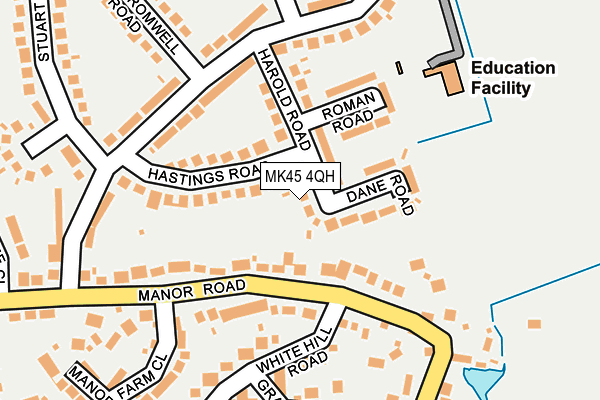 MK45 4QH map - OS OpenMap – Local (Ordnance Survey)