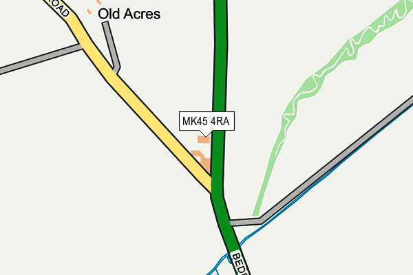 MK45 4RA map - OS OpenMap – Local (Ordnance Survey)