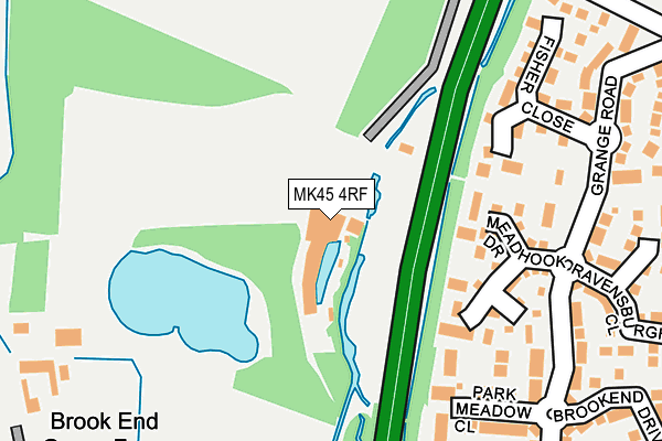 MK45 4RF map - OS OpenMap – Local (Ordnance Survey)
