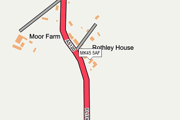 MK45 5AF map - OS OpenMap – Local (Ordnance Survey)