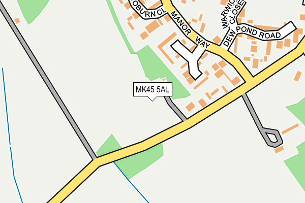 MK45 5AL map - OS OpenMap – Local (Ordnance Survey)