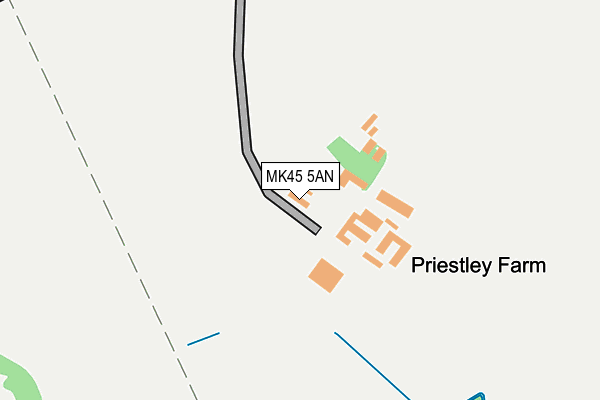 MK45 5AN map - OS OpenMap – Local (Ordnance Survey)