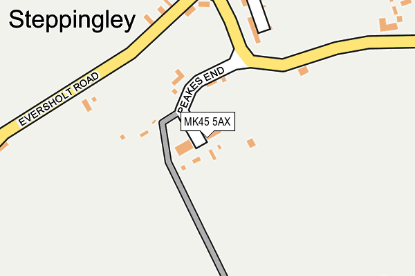 MK45 5AX map - OS OpenMap – Local (Ordnance Survey)