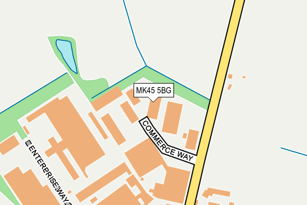 MK45 5BG map - OS OpenMap – Local (Ordnance Survey)