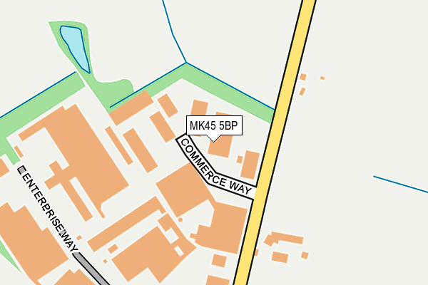 MK45 5BP map - OS OpenMap – Local (Ordnance Survey)