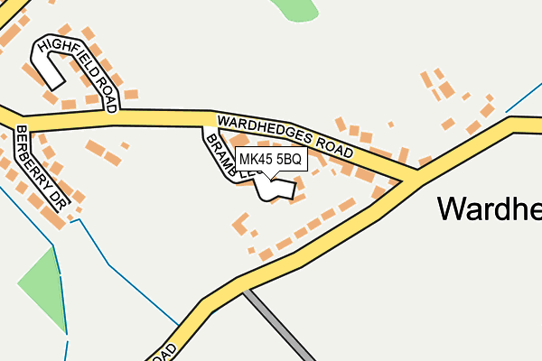 MK45 5BQ map - OS OpenMap – Local (Ordnance Survey)